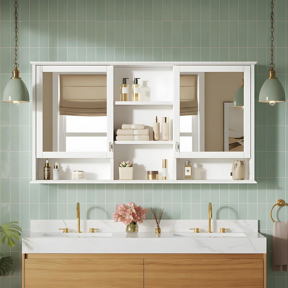 Home Bathroom Organizer - 55 x 28 Zoll großer Badezimmer-Medizinschrank