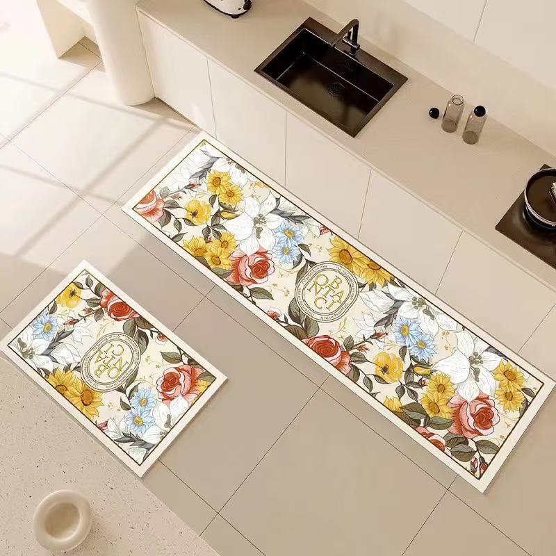 Zara Home Bathroom Rug - VIKAMA 1/2 Stück moderne leichte Luxus-Küchen-Fußmatten,