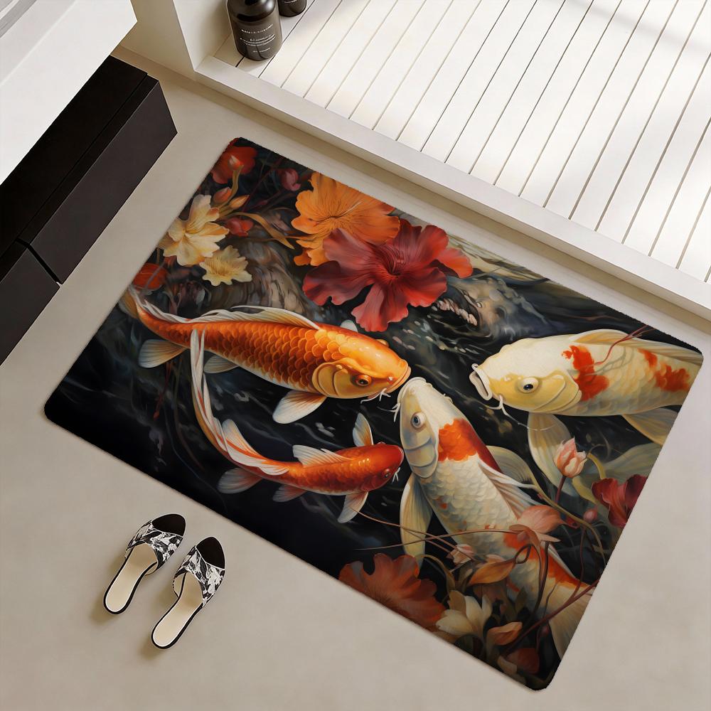 Home Goods Bathroom Decor - Koi-Fisch-Fußmatte, der Ihnen Glück bringt, weiche