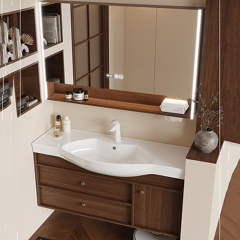 Home Bathroom Partition Wall - Spiegelschrank-Organizer, Toilettentrennwände, Schubladen, Papierablage, platzsparender Badezimmerschrank,