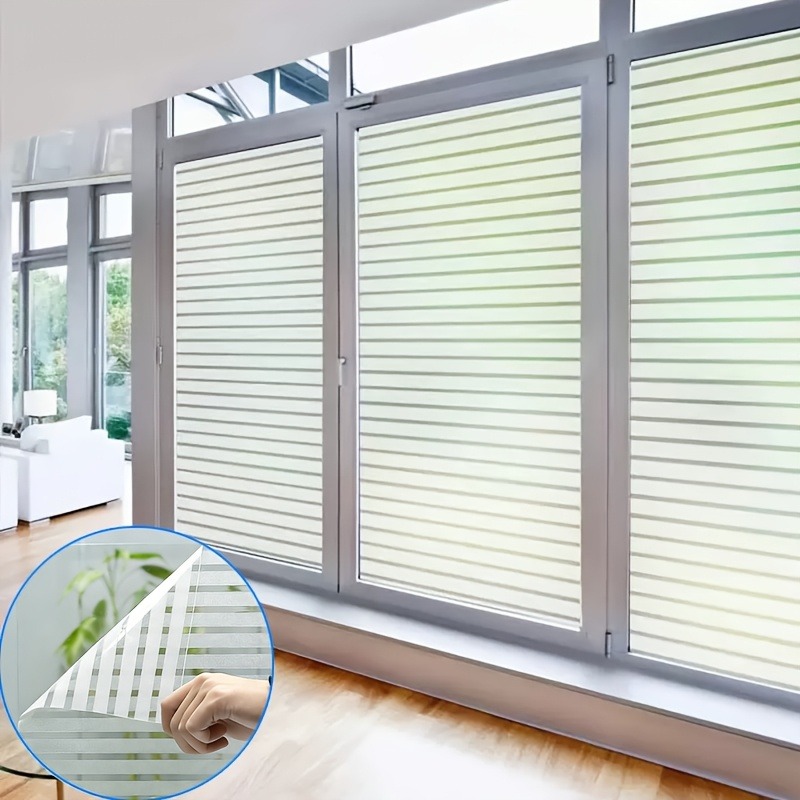 Home Bathroom Partition Wall - 1 Rolle mattierte Fensterfolie, selbstklebende, blickdichte,