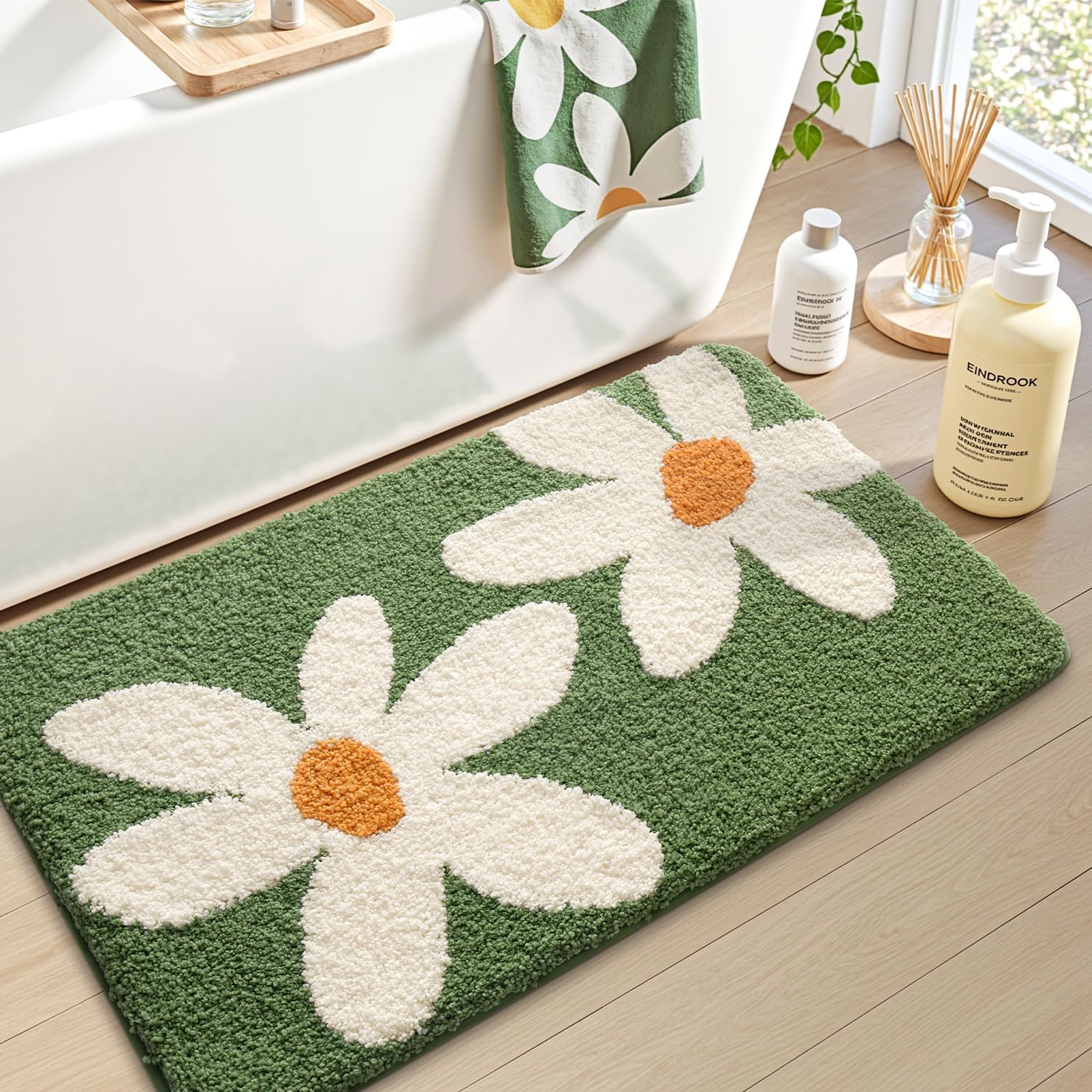 Zara Home Bathroom Rug - VIKAMA Moderner Badezimmerteppich, weich, wasserabsorbierend, für