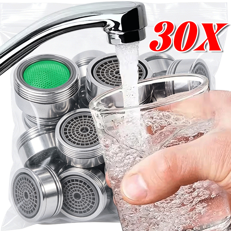 Home Bathroom Faucets - Wiederverwendbares 24-mm-Wasserhahn-Bubbler-Set, spritzwassergeschützt, wassersparend, universell einsetzbar,