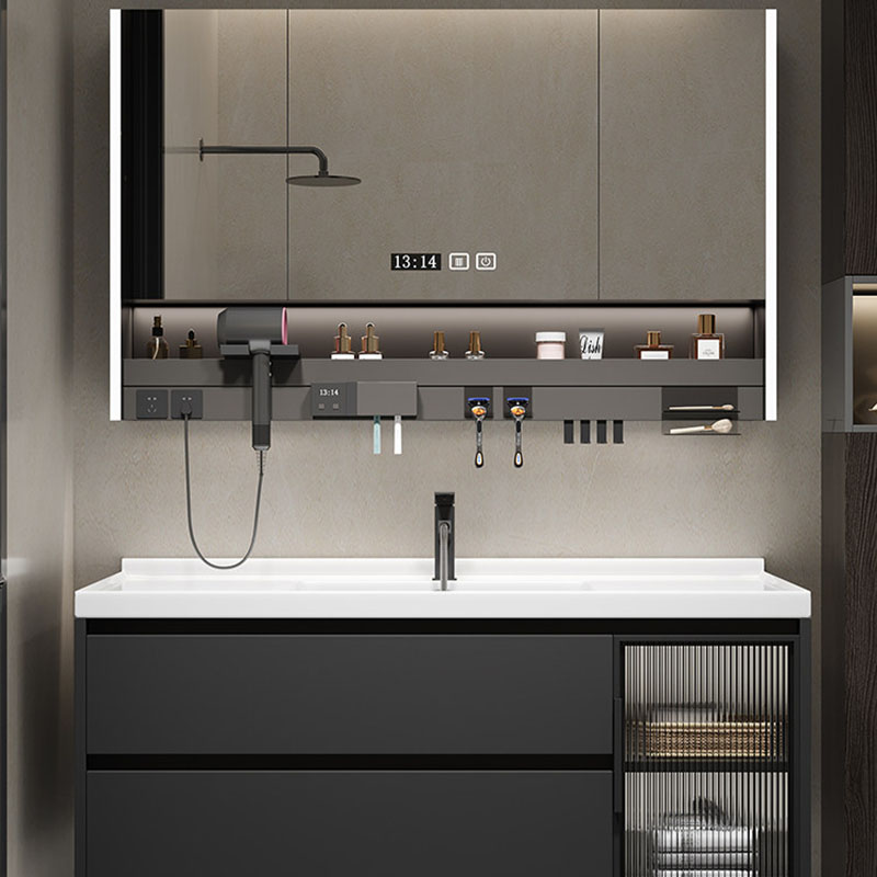 Home Bathroom Partition Wall - Luxuriöser Spiegelschrank fürs Badezimmer mit Zubehör,