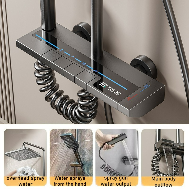 LED-Digital-Display-Duschset m – Home Bathroom Faucets Bewertung und Preis