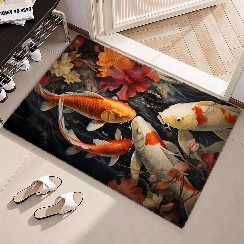 Koi-Fisch-Fußmatte, der Ihnen  – Home Goods Bathroom Decor Bewertung und Preis