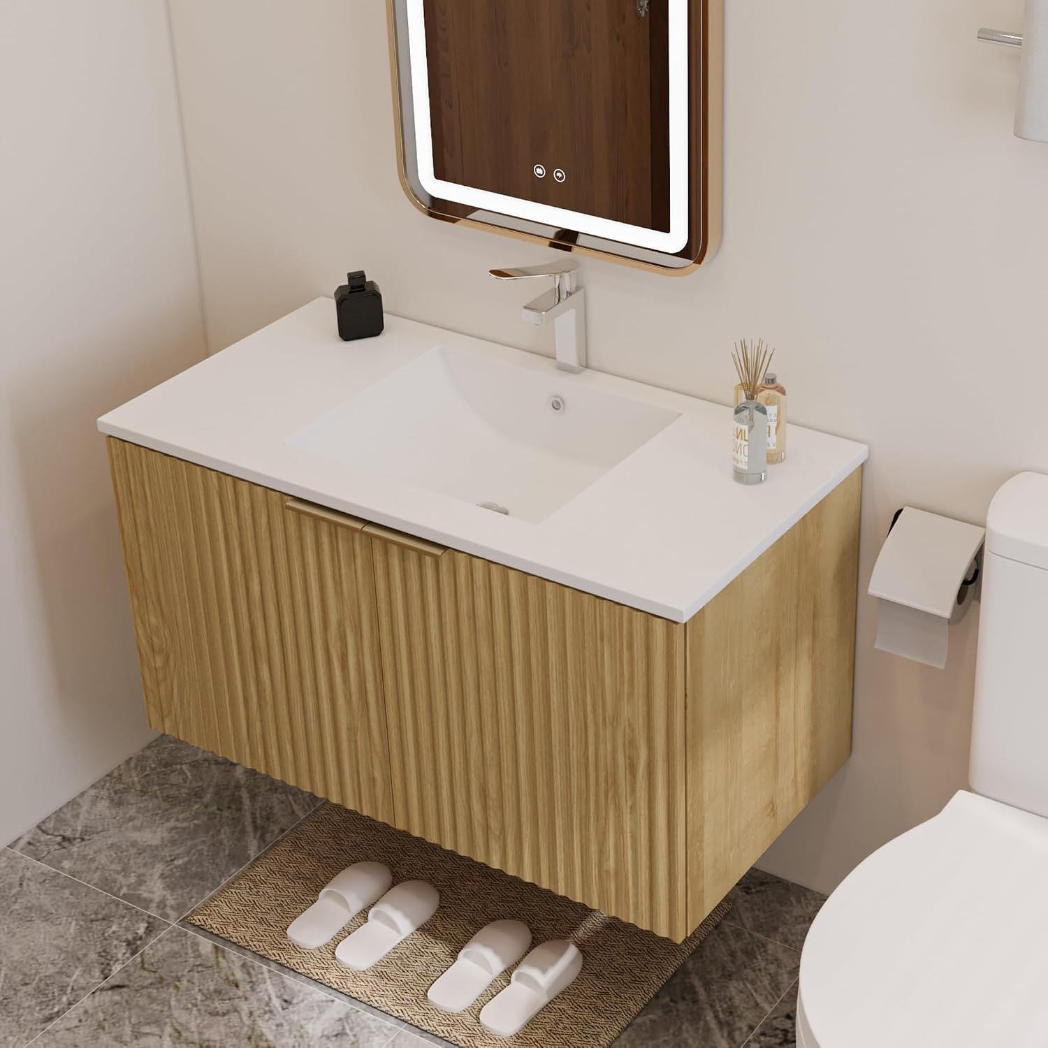Moderner schwebender Badezimme – Home And Bathroom Bewertung und Preis