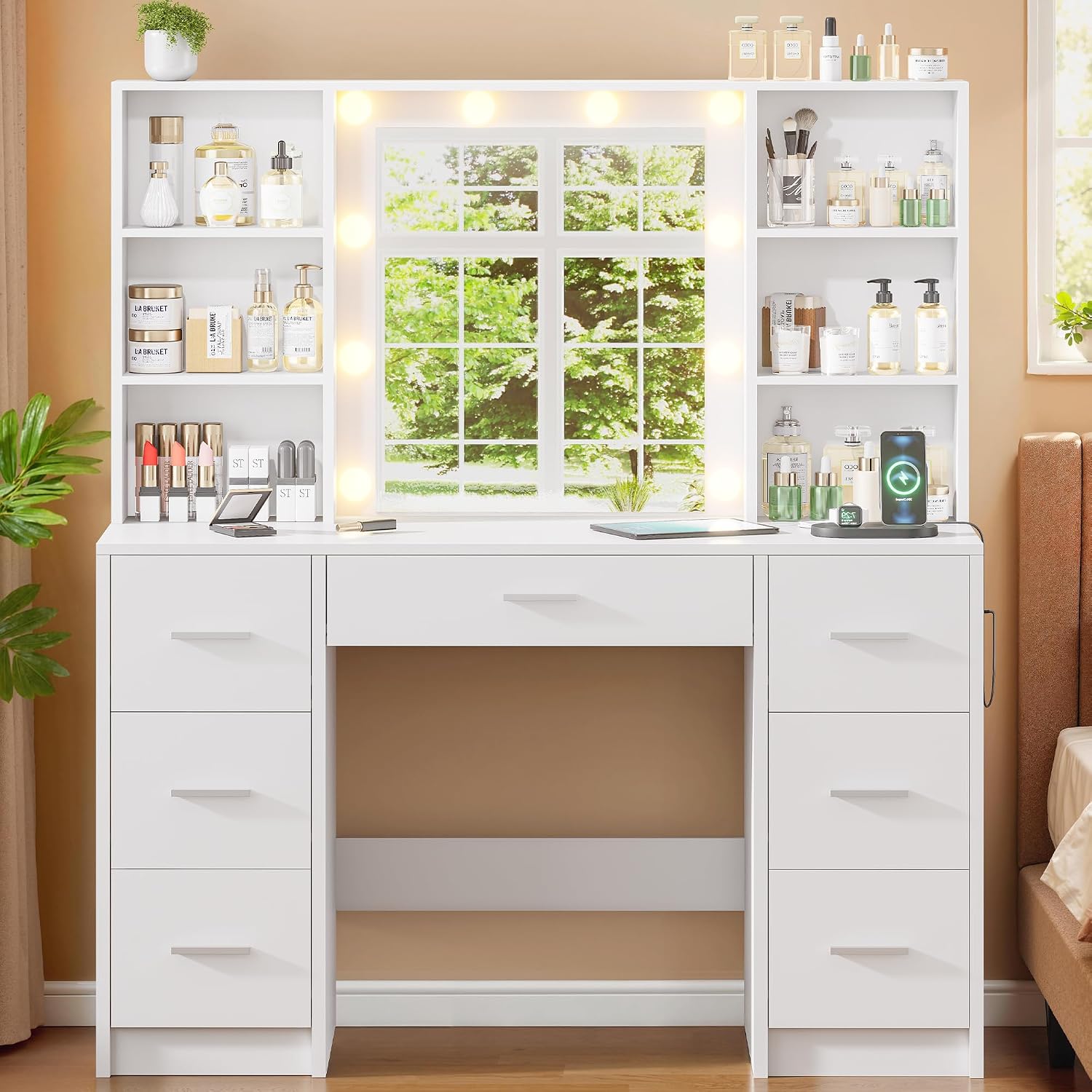Großer Schminktisch mit LED-Sp – Home Outlet Bathroom Vanity Bewertung und Preis
