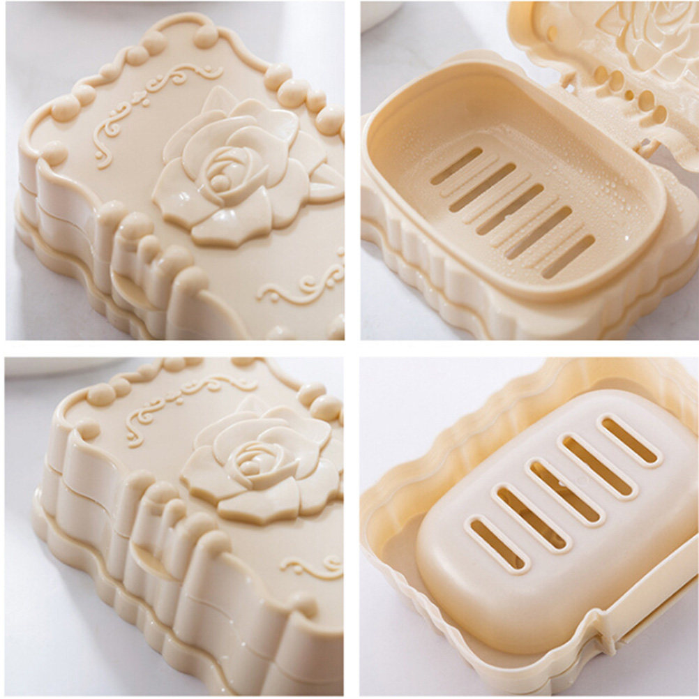 Beige Rosen-Seifenbox, Wasserd – Home Bathroom Organizer Bewertung und Preis