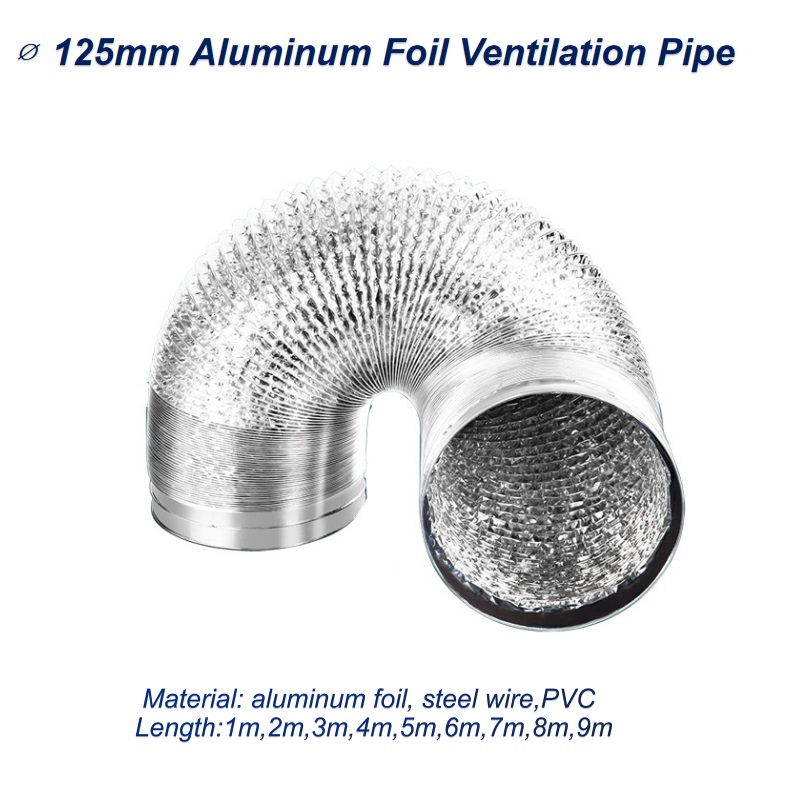 ∅ 125mm Aluminium folie Belüft – Home Bathroom Vent Bewertung und Preis