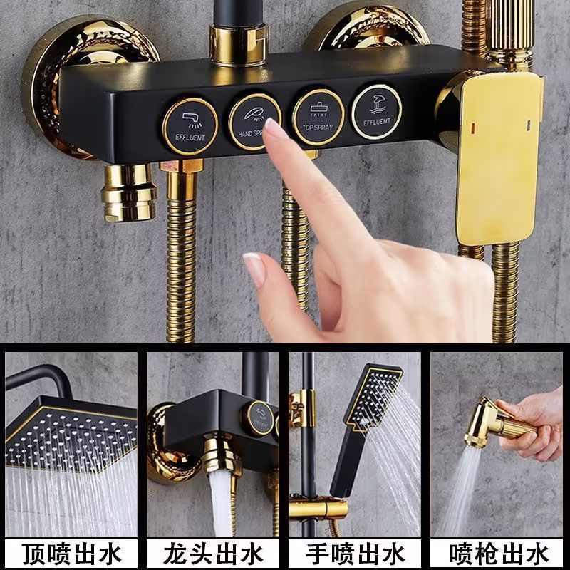 Schwarzgoldenes Edelstahl-Dusc – Home Bathroom Faucets Bewertung und Preis