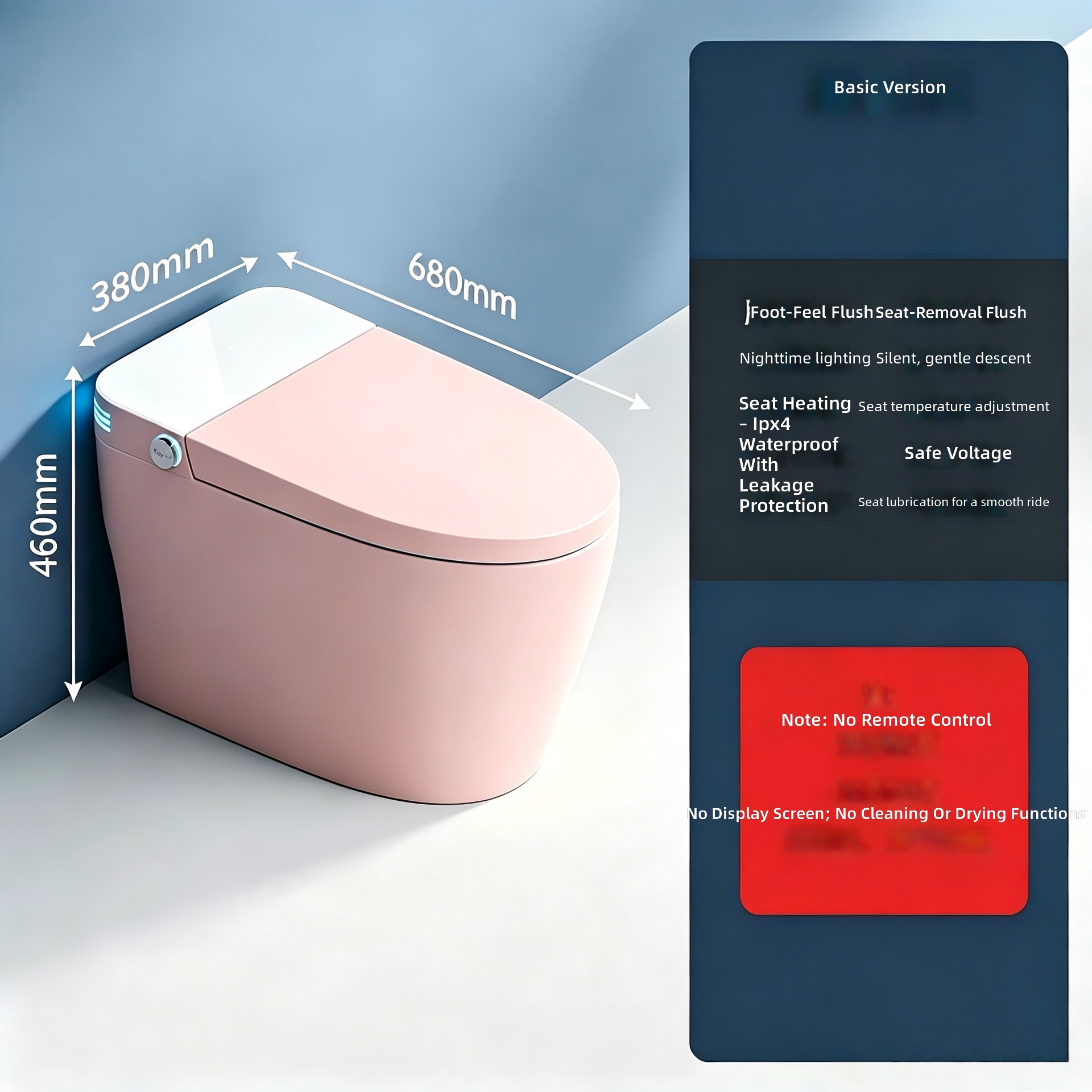 Intelligente Toilette, Rosa, A – Home And Bathroom Bewertung und Preis