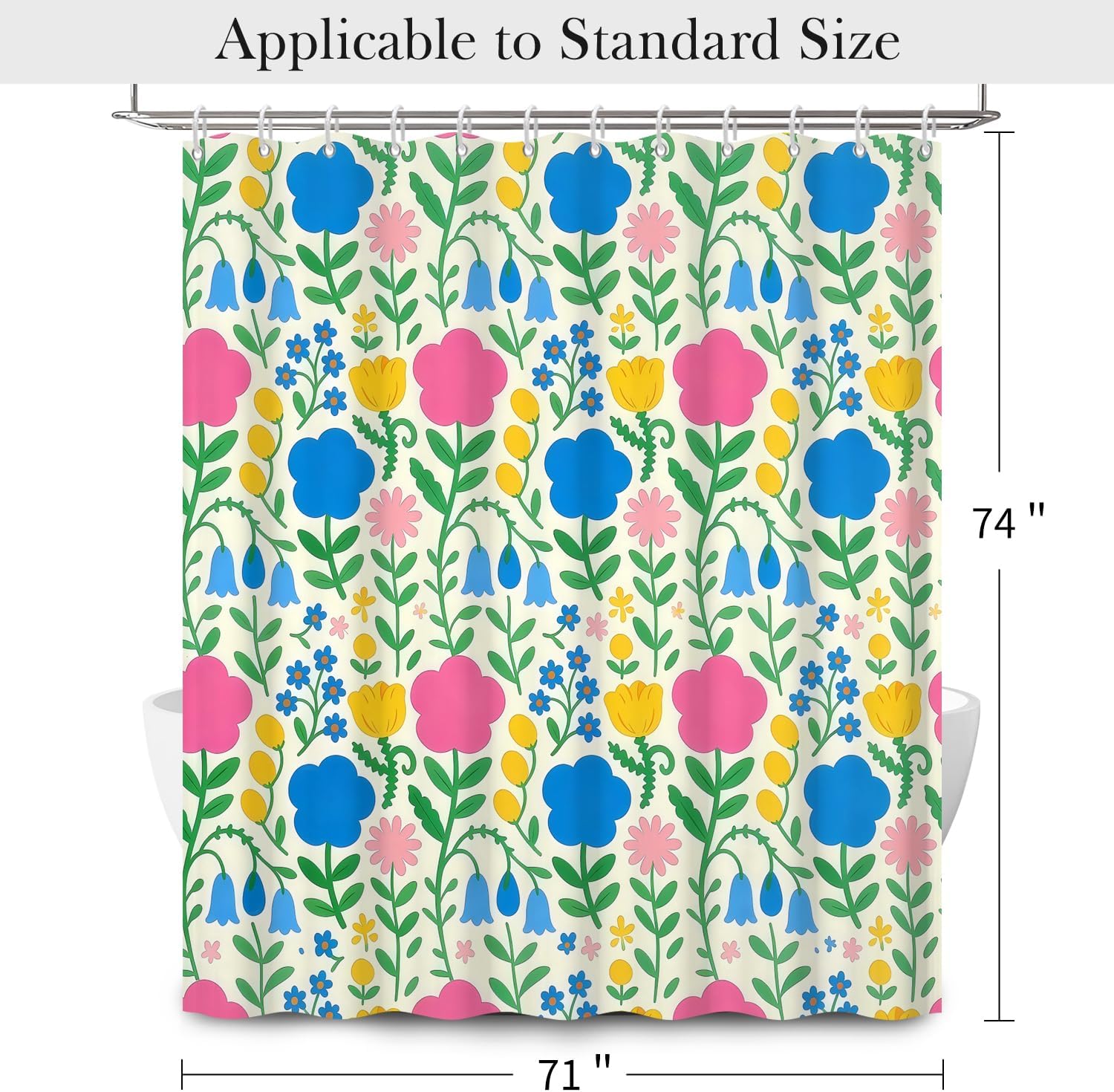 Bohemian Blumenmuster Duschvor – Home Goods Bathroom Decor Bewertung und Preis