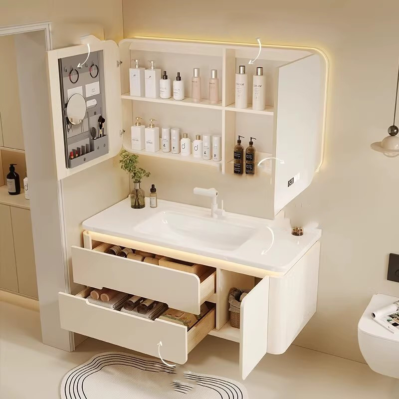 Moderne Schubladen Badezimmers – Home Bathroom Partition Wall Bewertung und Preis